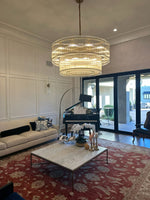 San Marco Glass Two-Tier Round Chandelier 48"