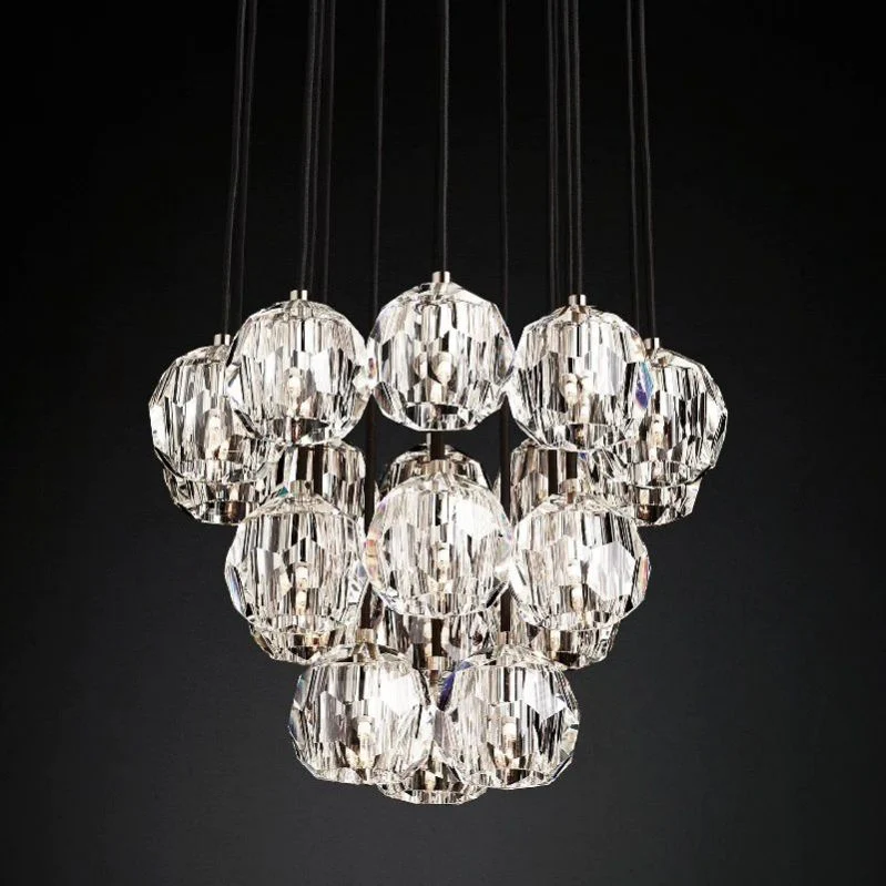 Boule Round Cluster Chandelier 19"