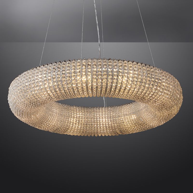 Halo Crystal Round Chandelier 41"