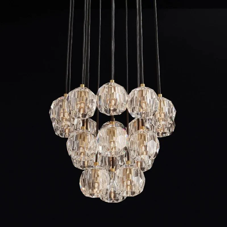 Boule Round Cluster Chandelier 19"