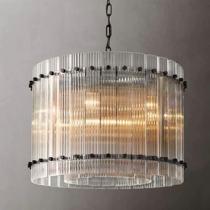 San Marco Glass Round Chandelier 22"