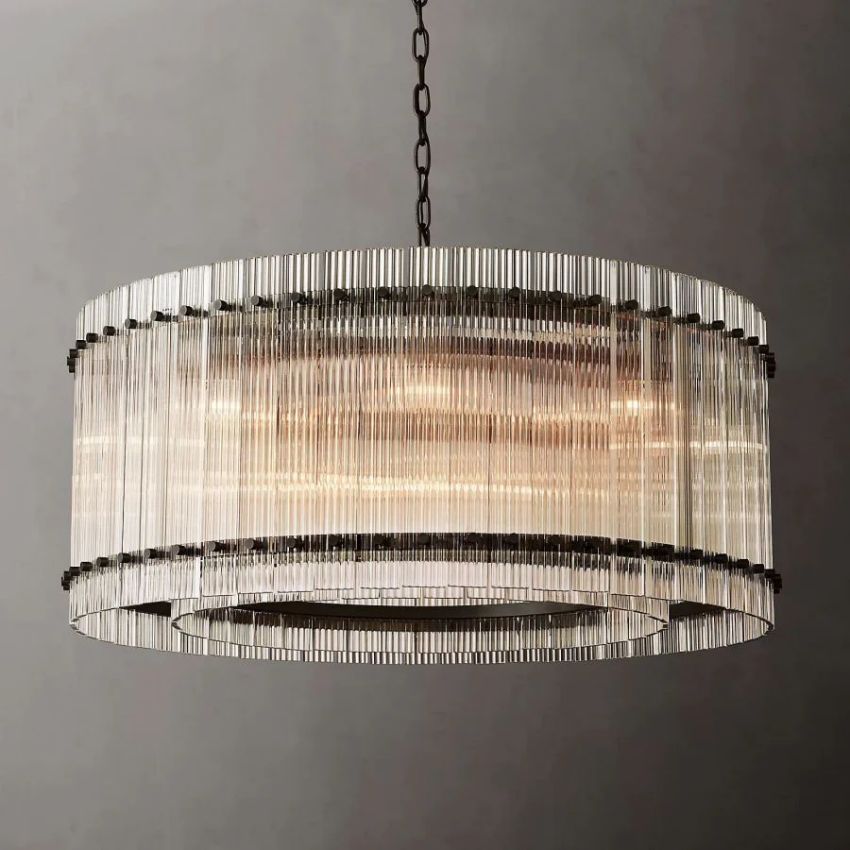 San Marco Glass Round Chandelier 37"