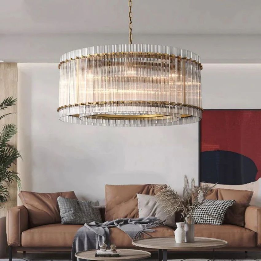 San Marco Glass Round Chandelier 37"