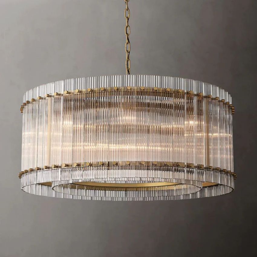 San Marco Glass Round Chandelier 37"