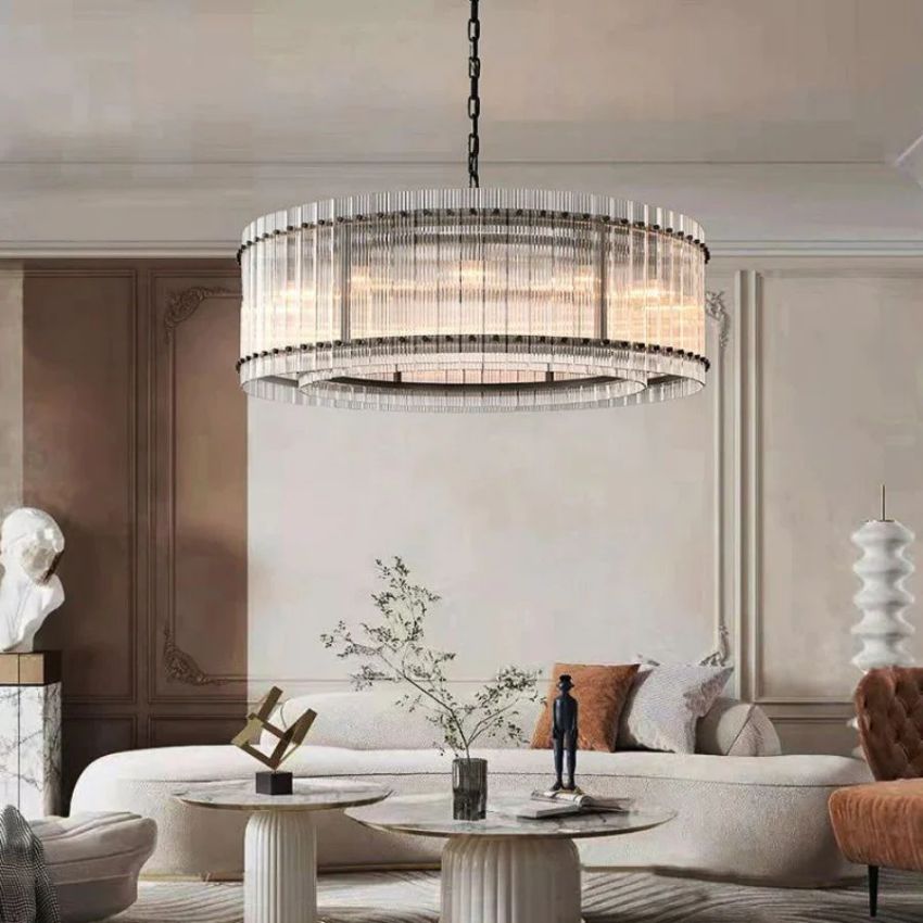San Marco Glass Round Chandelier 60"