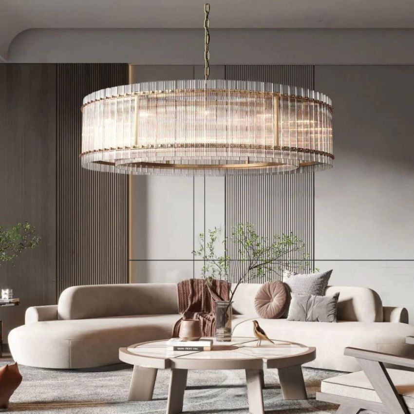 San Marco Glass Round Chandelier 60"