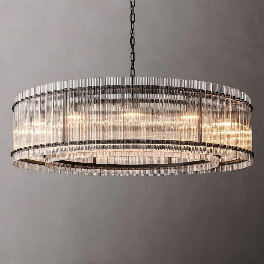 San Marco Glass Round Chandelier 60"