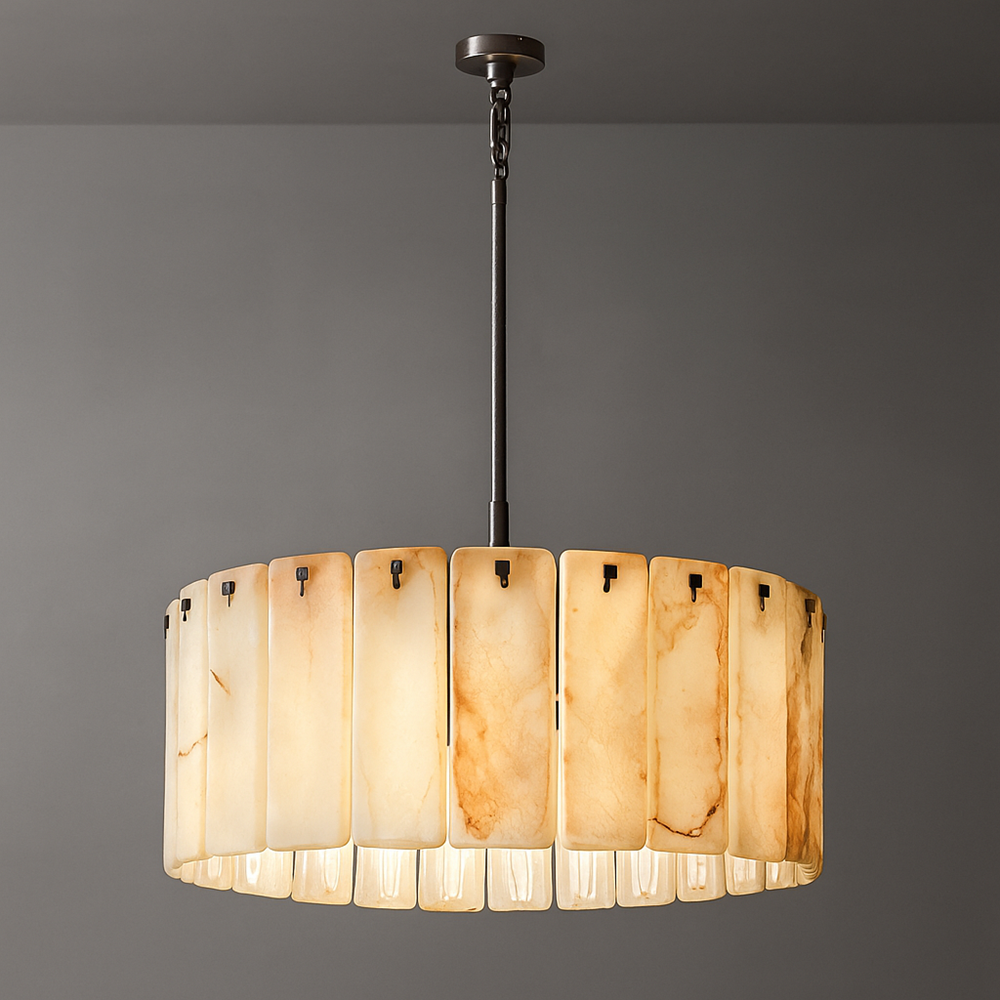 Calvette Onyx Round Chandelier 36"
