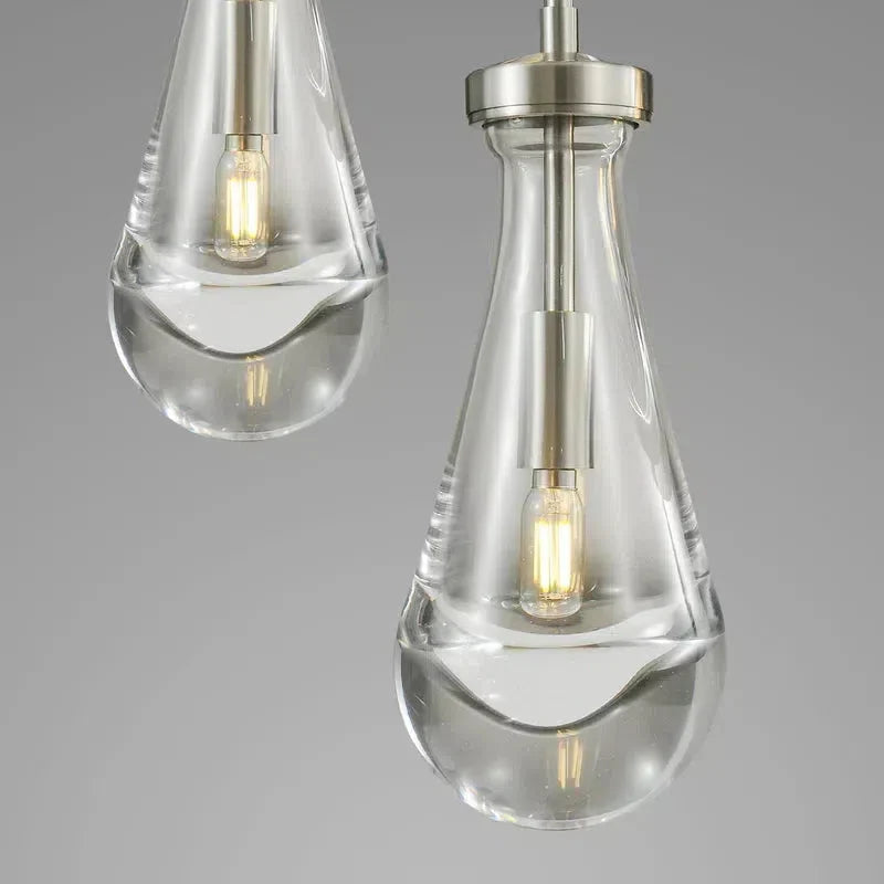 Raindrop Rectangular Chandelier 36"