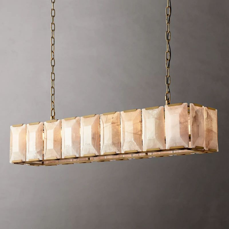 Harlow Calcite Rectangle Chandelier 62"