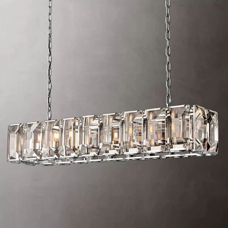 Harlow Crystal Rectangle Chandelier 62"