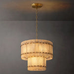 San Marco Alabaster Tiered Round Chandelier 22"