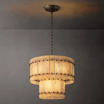 San Marco Alabaster Tiered Round Chandelier 22"