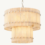 San Marco Alabaster Tiered Round Chandelier 22"