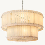 San Marco Alabaster Tiered Round Chandelier 48"