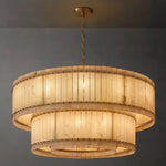 San Marco Alabaster Tiered Round Chandelier 60"