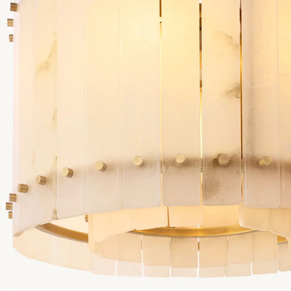 San Marco Alabaster Round Chandelier 22"