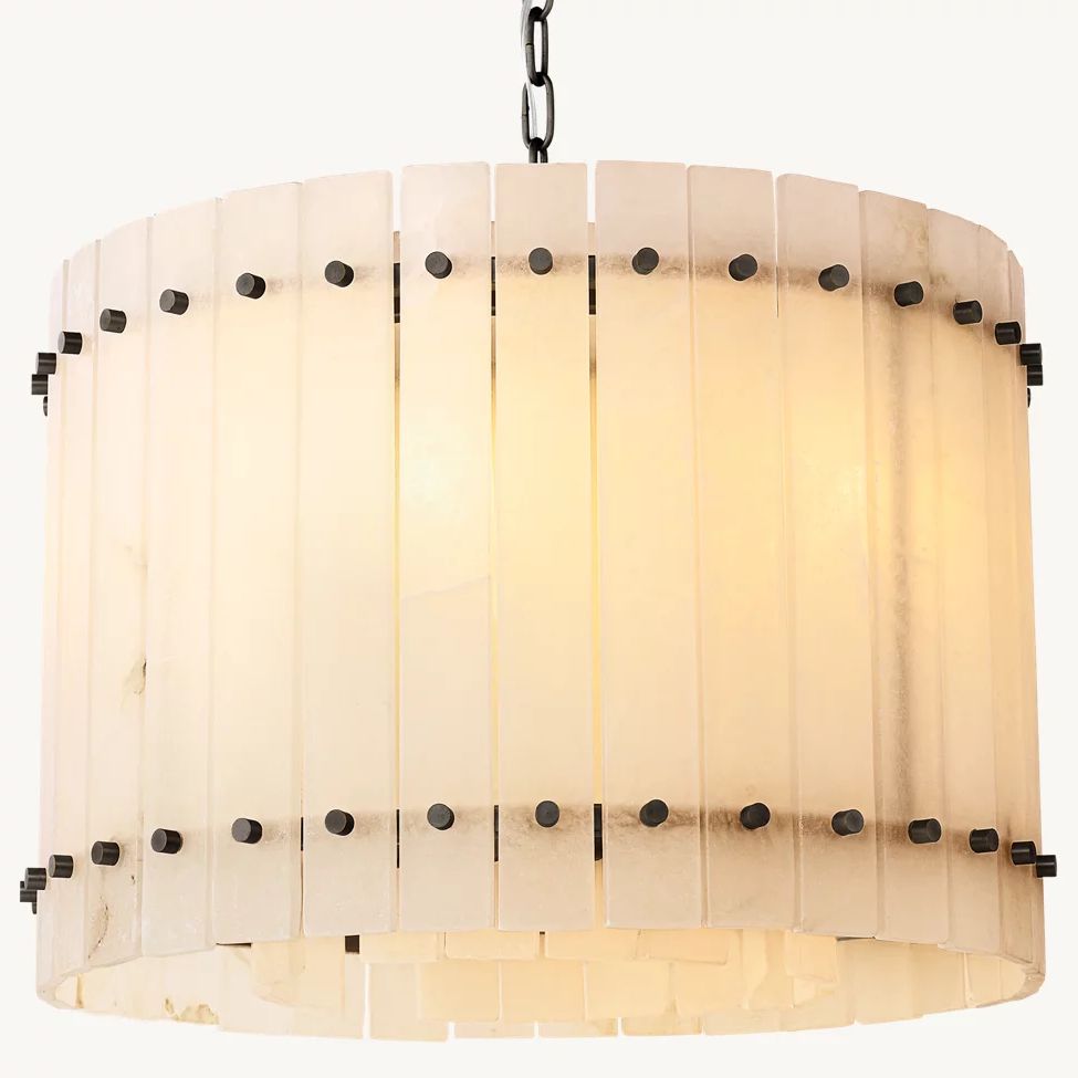 San Marco Alabaster Round Chandelier 22"