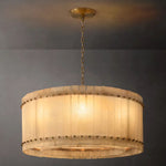 San Marco Alabaster Round Chandelier 37"