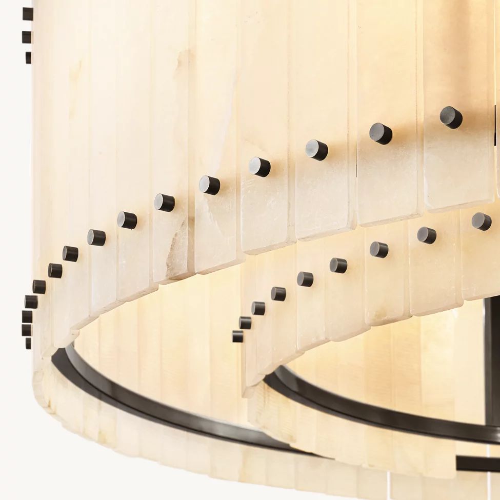 San Marco Alabaster Round Chandelier 60"