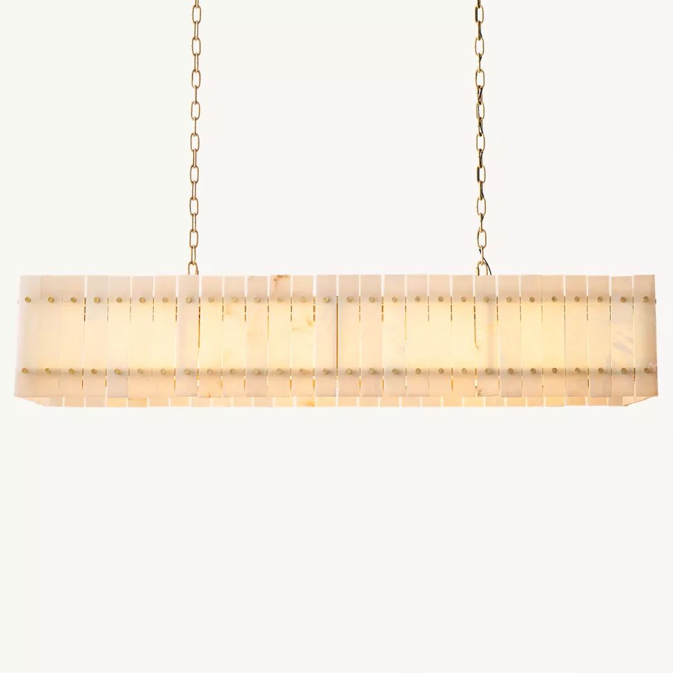 San Marco Alabaster Linear Chandelier 54"