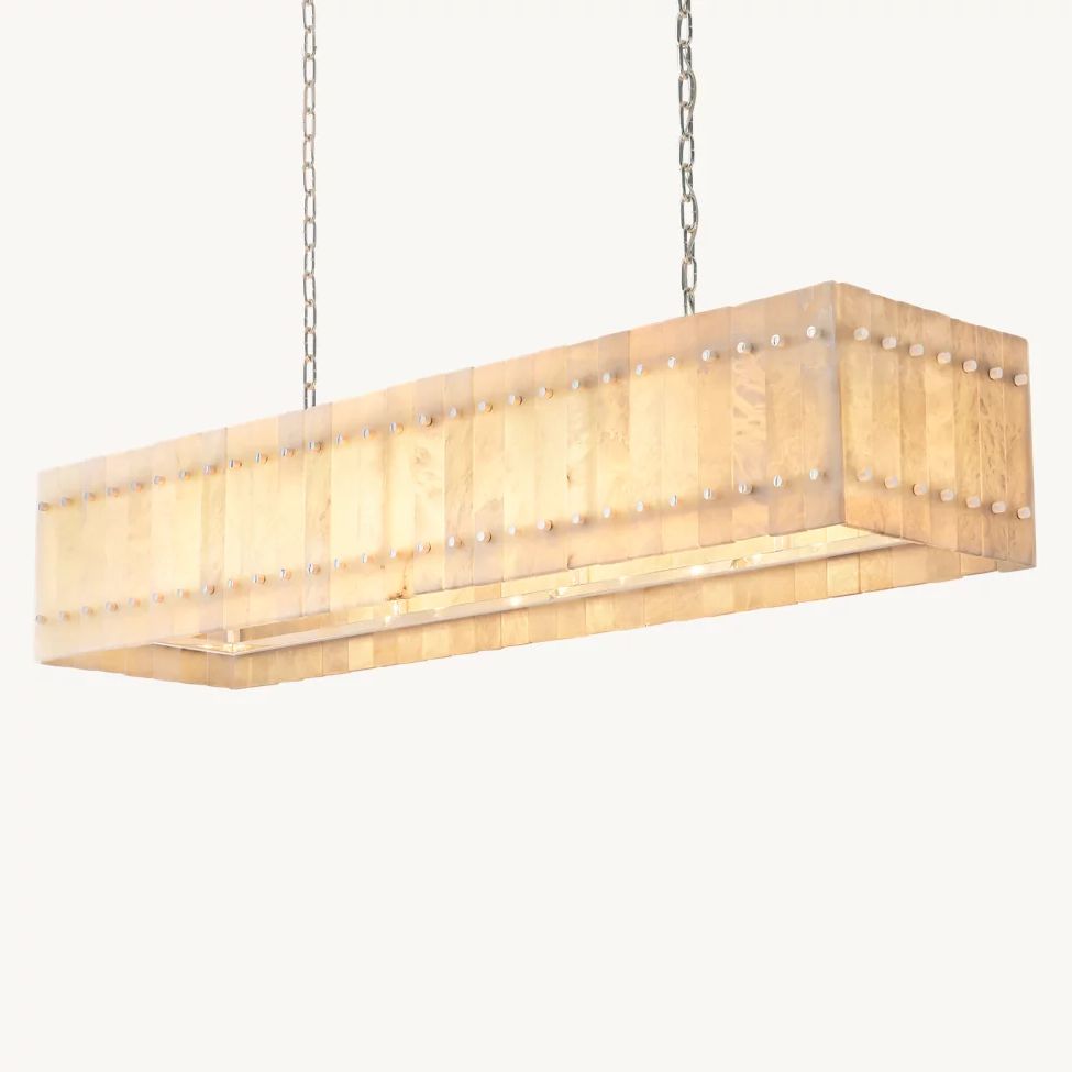 San Marco Alabaster Linear Chandelier 54"