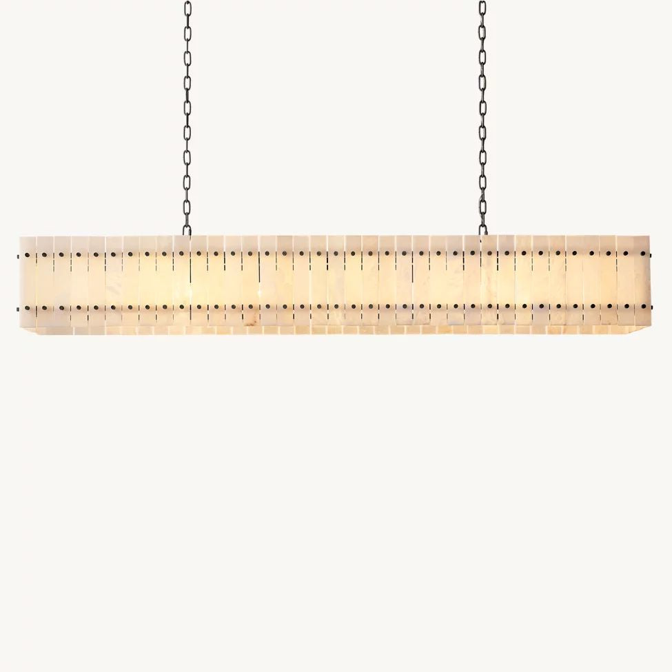 San Marco Alabaster Linear Chandelier 72"