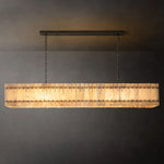 San Marco Alabaster Linear Chandelier 72"
