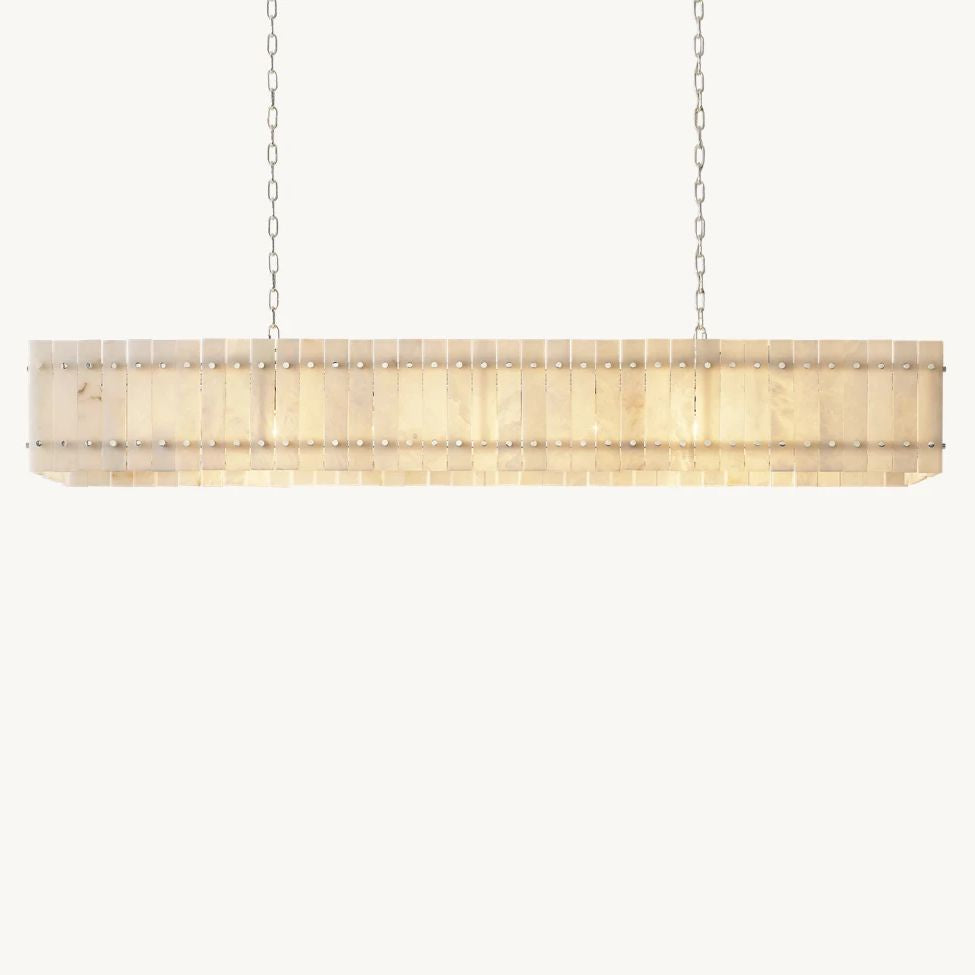 San Marco Alabaster Linear Chandelier 72"