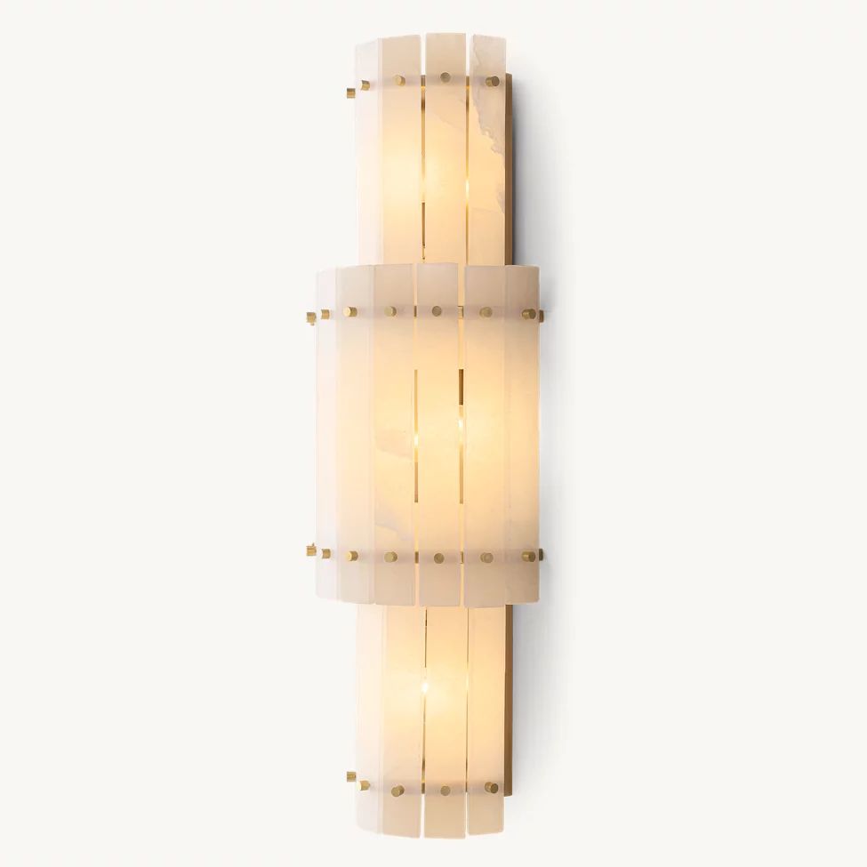 San Marco Alabaster Round Wall Sconce