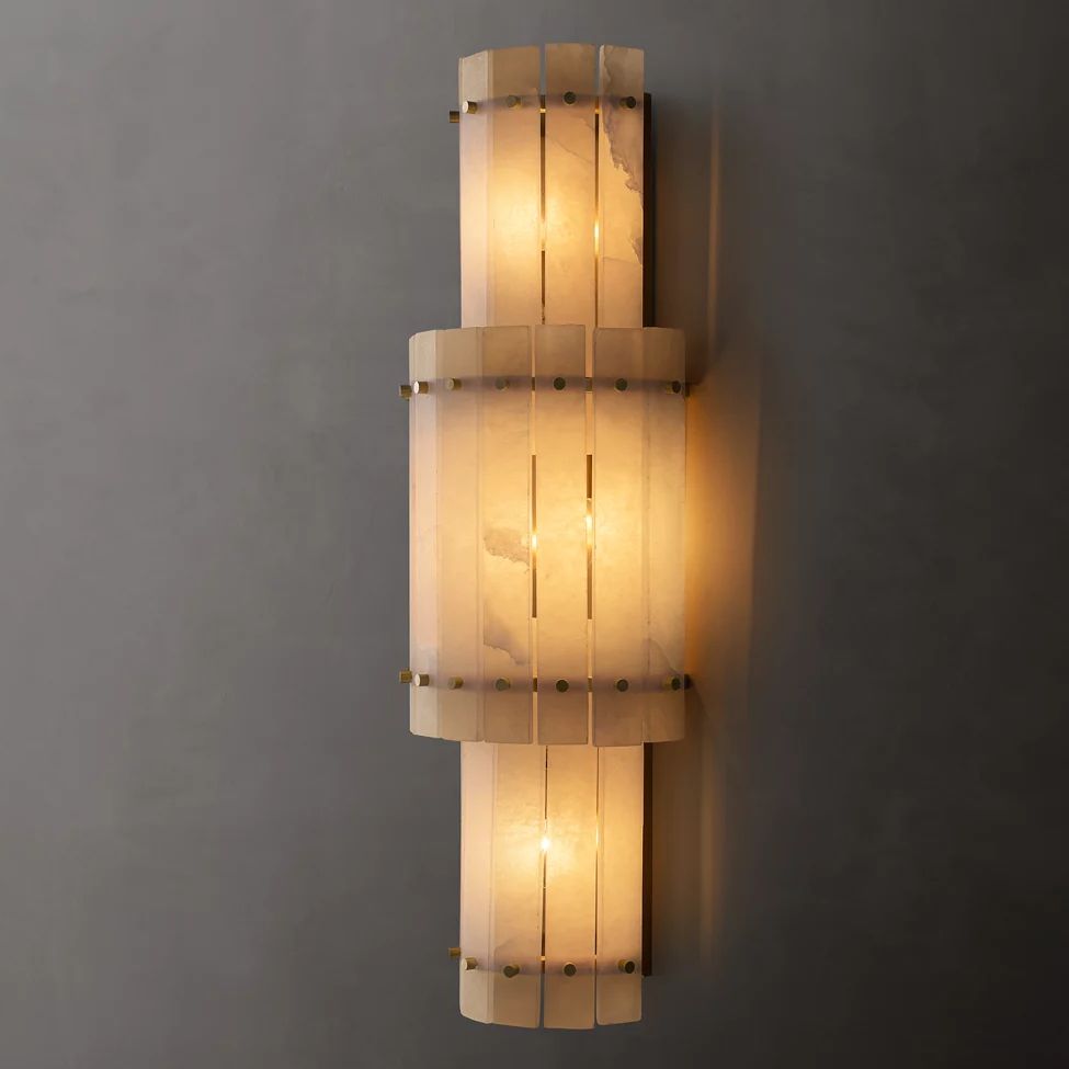 San Marco Alabaster Round Wall Sconce
