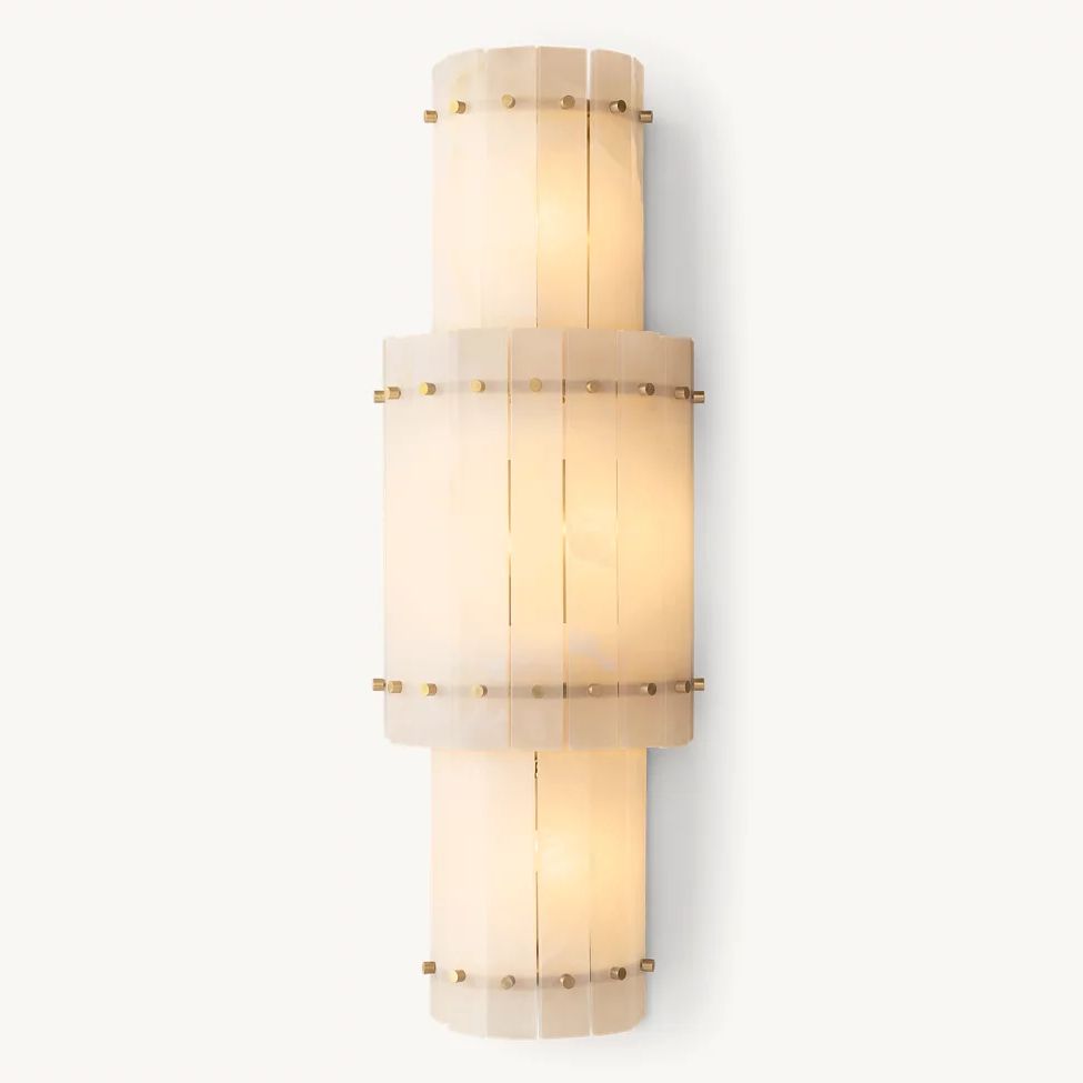 San Marco Alabaster Round Wall Sconce
