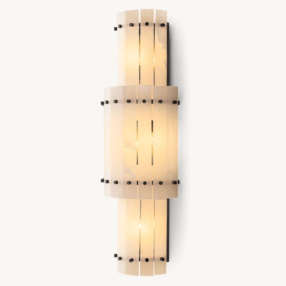 San Marco Alabaster Round Wall Sconce