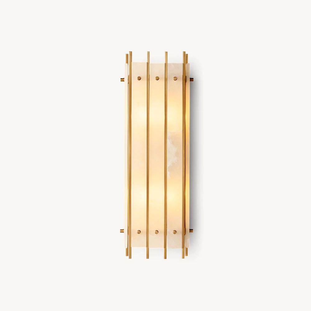 San Marco Alabaster Rectangular Wall Sconce
