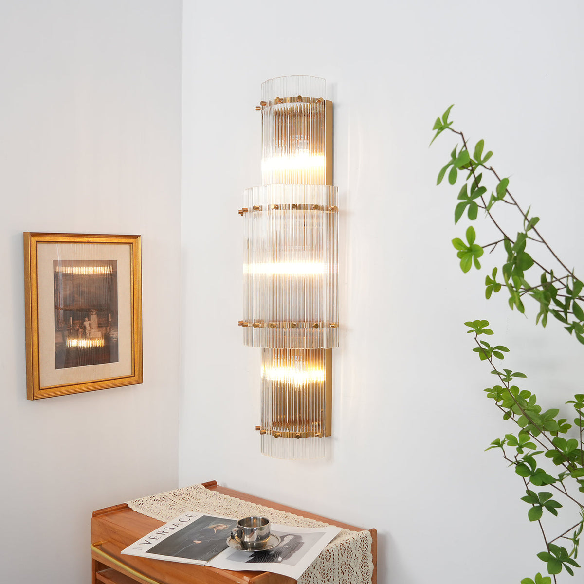 San Marco Glass Round Wall Sconce