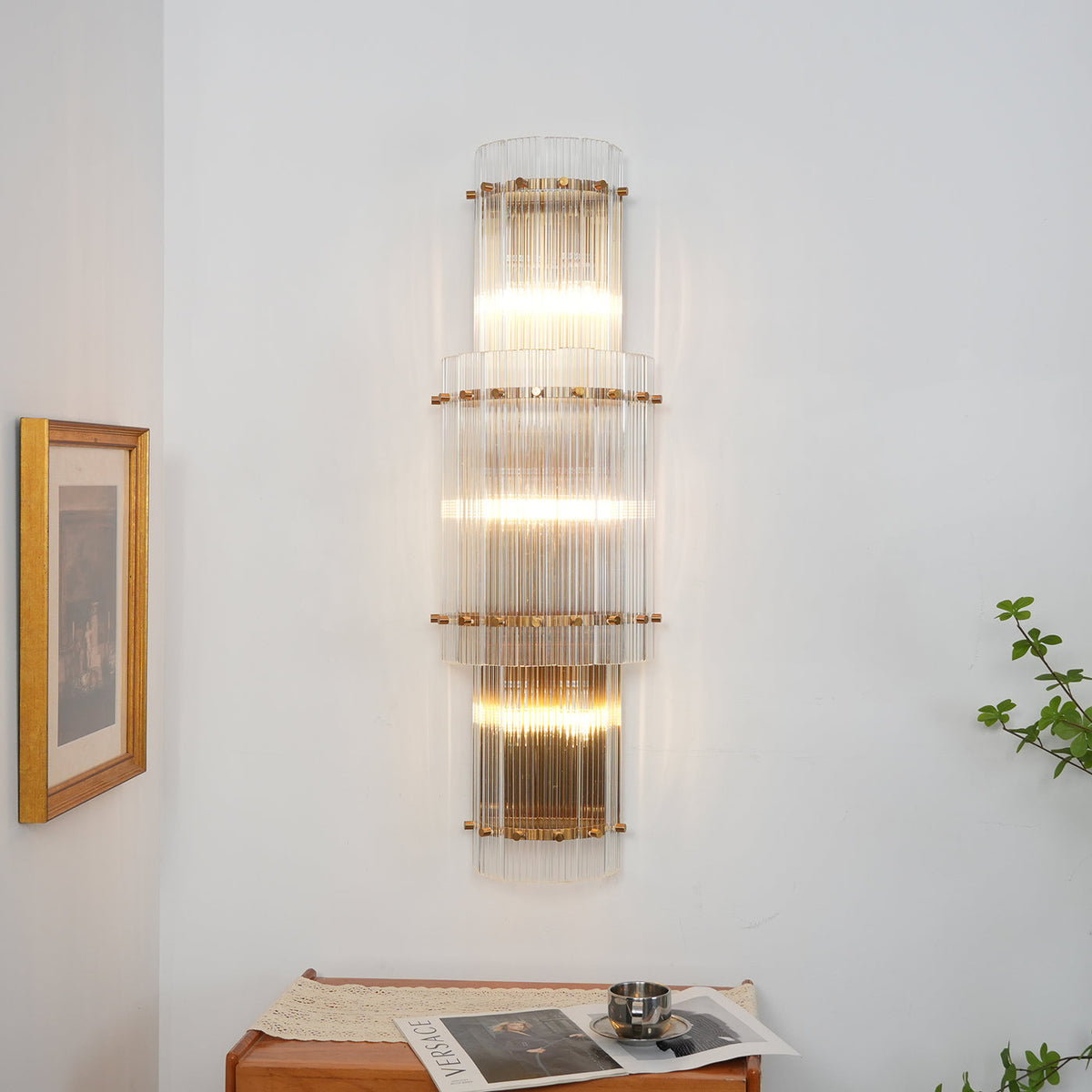 San Marco Glass Round Wall Sconce
