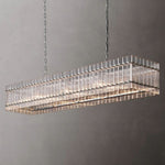 San Marco Glass Rectangle Chandelier 72"