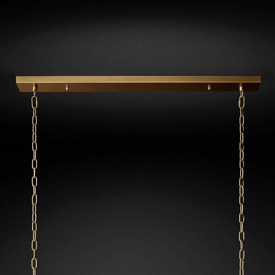 San Marco Glass Rectangle Chandelier 72"