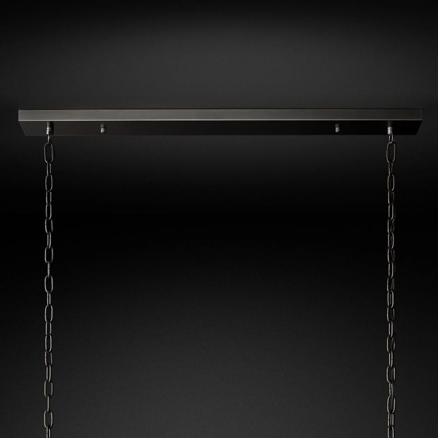 San Marco Glass Rectangle Chandelier 72"