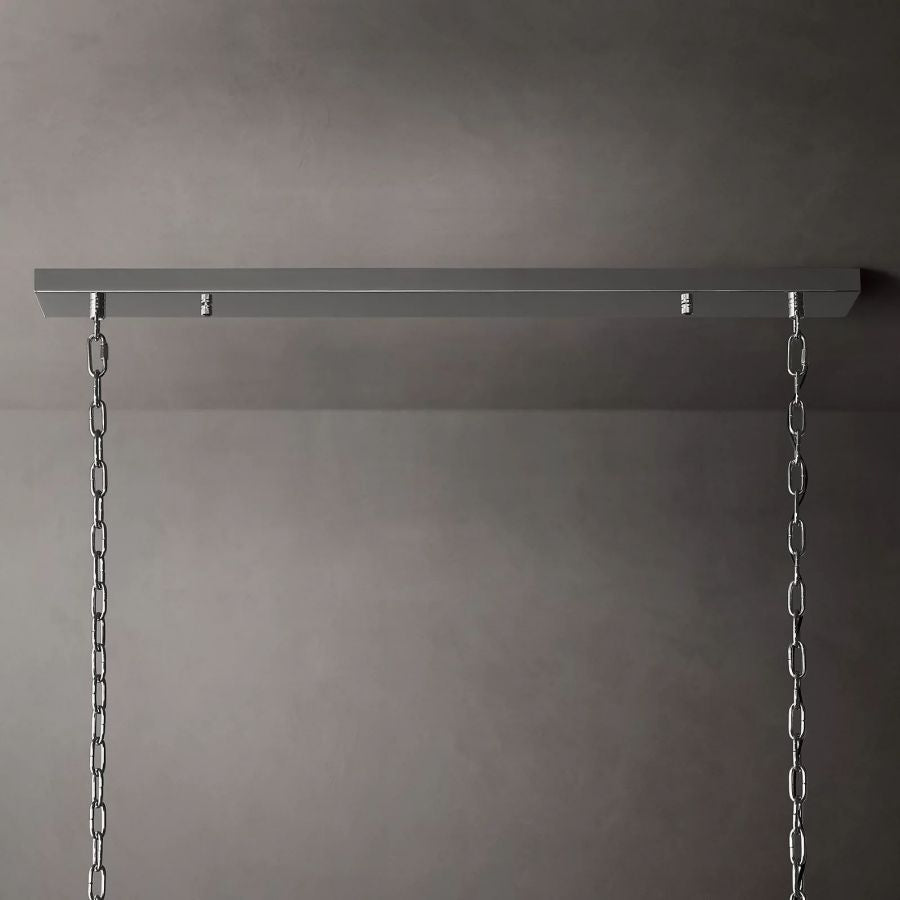 San Marco Glass Rectangle Chandelier 72"