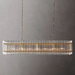 San Marco Glass Rectangle Chandelier 54"