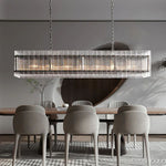 San Marco Glass Rectangle Chandelier 54"