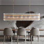 San Marco Glass Rectangle Chandelier 54"