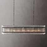 San Marco Glass Rectangle Chandelier 54"