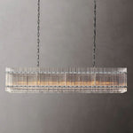 San Marco Glass Rectangle Chandelier 54"