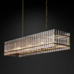 San Marco Glass Rectangle Chandelier 54"