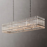 San Marco Glass Rectangle Chandelier 54"