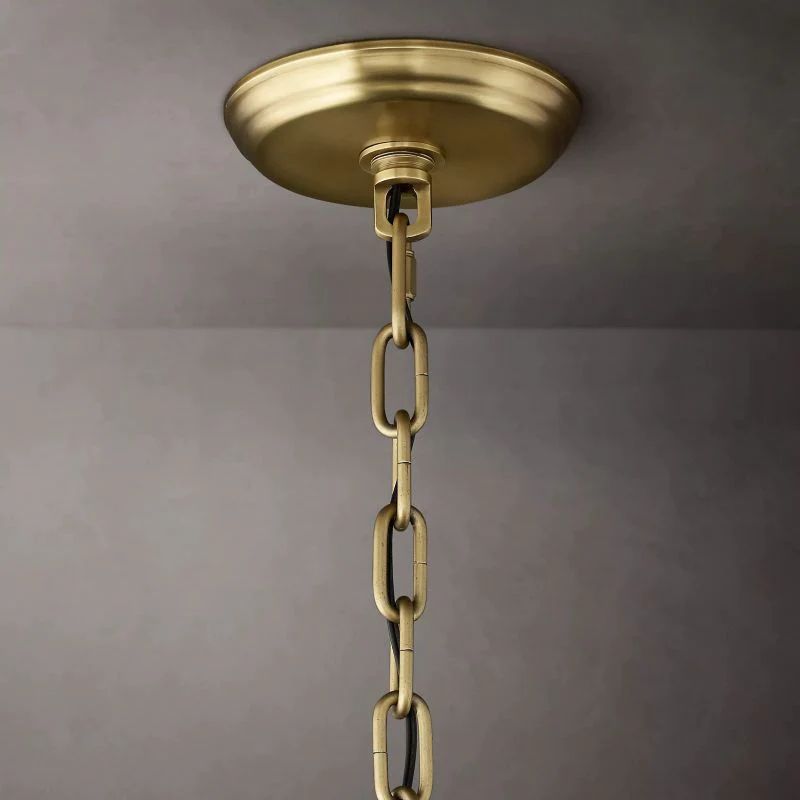 San Marco Glass Two-Tier Round Chandelier 48"