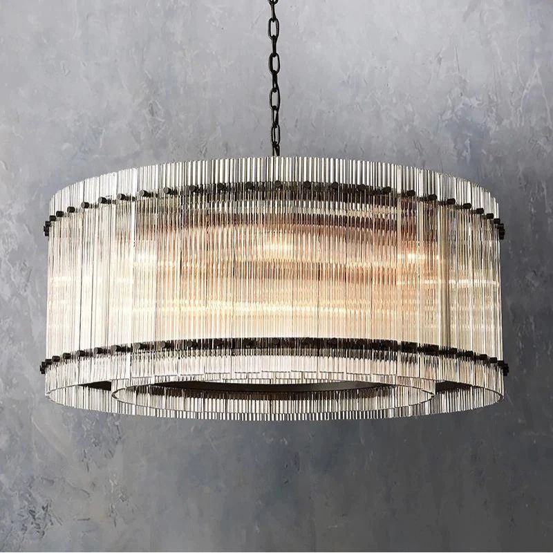 San Marco Glass Round Chandelier 37"