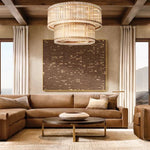 San Marco Glass Two-Tier Round Chandelier 48"